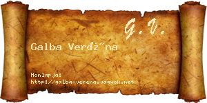 Galba Veréna névjegykártya